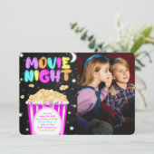 Filmabend Geburtstag Foto Einladung (Stehend Vorderseite)