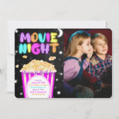 Filmabend Geburtstag Foto Einladung (Vorderseite)