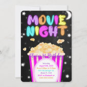 Filmabend Geburtstagseinladung Einladung (Vorderseite)