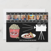 Filmabend Geburtstagsparty Einladung (Rückseite)