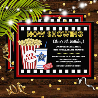 Filmabend Geburtstagsparty Einladung