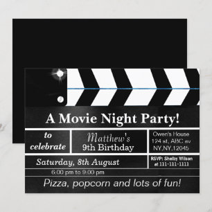 Filmabend Geburtstagsparty Einladung