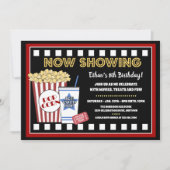 Filmabend Geburtstagsparty Einladung (Vorderseite)