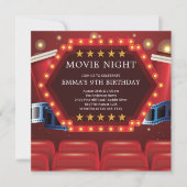 Filmabend Geburtstagsparty Einladungen (Vorderseite)