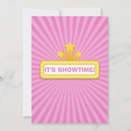 Filmabend Hollywood Clapper Einladung zum Geburtst (Rückseite)