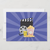 Filmabend Kino Geburtstagsparty Einladung (Rückseite)