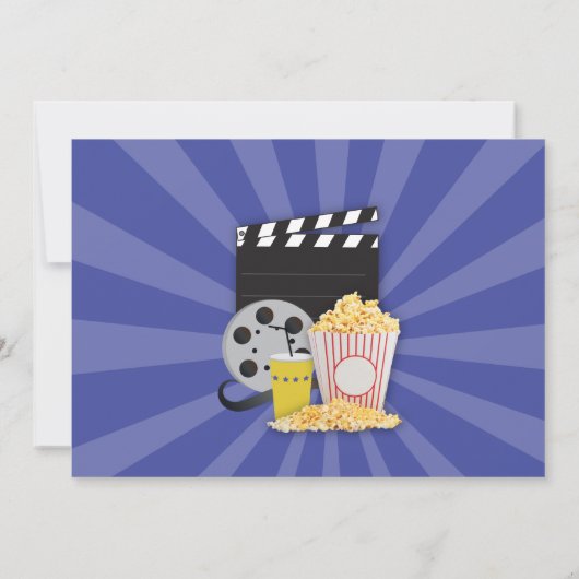 Filmabend Kino Geburtstagsparty Einladung (Rückseite)