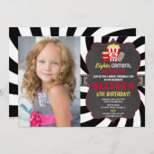 Filmabend Party Geburtstag Foto Einladung (Vorne/Hinten)