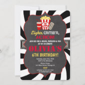 Filmabend Party Geburtstagseinladung Einladung (Vorderseite)