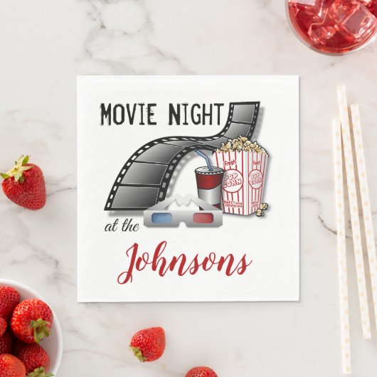 Filmabend Personalisiertes Papier Napkins Custom Serviette (Beispiel)