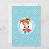 Filmabend Rote Haare Mädchen Einladung Geburtstag (Rückseite)