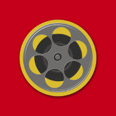 Filmabend Runder Pappuntersetzer