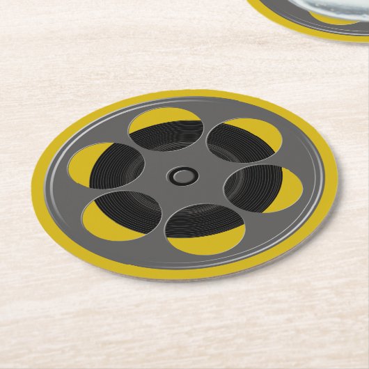 Filmabend Runder Pappuntersetzer (Angewinkelt)