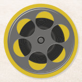 Filmabend Runder Pappuntersetzer (Vorderseite)