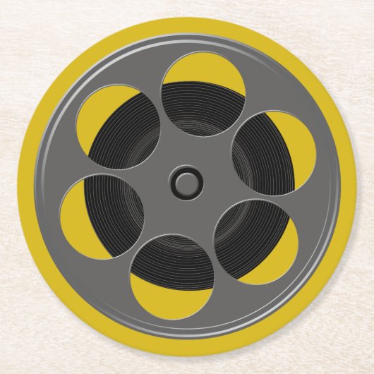 Filmabend Runder Pappuntersetzer (Vorderseite)