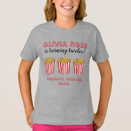 Filmabend Sleepover Popcorn Geburtstagsparty T-Shirt