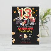 Filmabend, Theater - Einladung zum 13. Geburtstag (Stehend Vorderseite)