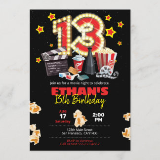 Filmabend, Theater - Einladung zum 13. Geburtstag
