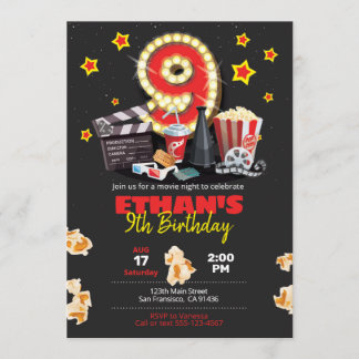 Filmabend, Theater - Einladung zum 9. Geburtstag