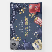 Filmabend Theater Geburtstag Willkommen Banner (Vertikal)