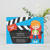 Filmabend * wählen Sie Hintergrundfarbe Einladung (Stehend Vorderseite)