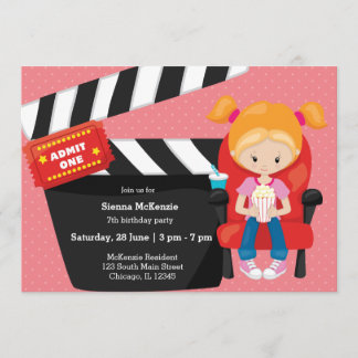 Filmabend * wählen Sie Hintergrundfarbe Einladung