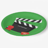 Filmabend * wählen Sie Hintergrundfarbe Pappteller (Schrägansicht)