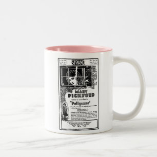 Filmanzeige 1920 Mary Pickfords POLLYANA Zweifarbige Tasse