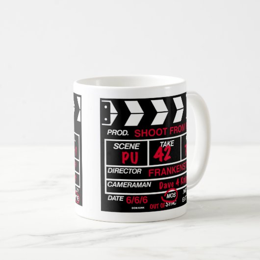 Filmbildkamera-Schiefer Kaffeetasse (VorderseiteRechts)