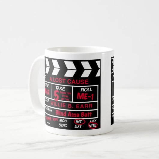 Filmbildkamera-Schiefer Kaffeetasse (Vorderseite Links)