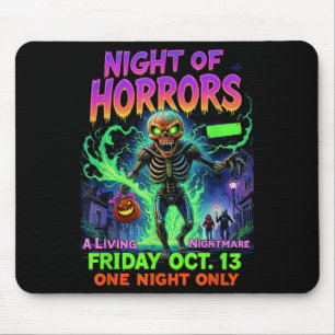 Filmcharter Beängstigend Movie Night Horrors 90er Mousepad