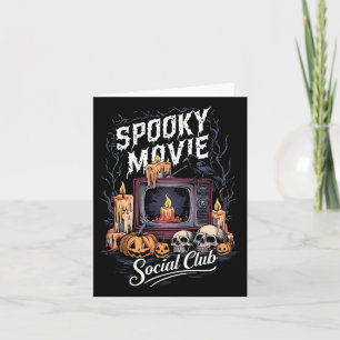 Filmclub Vintages Fernsehen Halloween Horror Art Karte