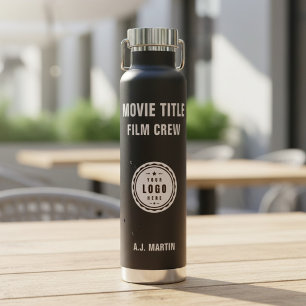 Filmcrew-Logo individuell angepasst mit Namen Trinkflasche