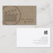 Filmdirektor Clapperboard Icon Film Fotografie Visitenkarte (Vorne/Hinten)