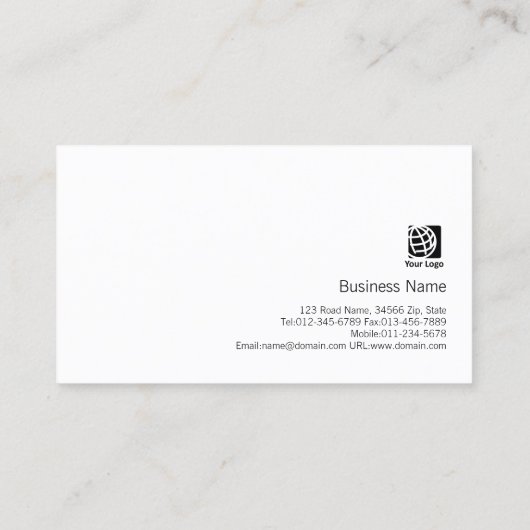 Filmdirektor Strickte Monogramm-Visitenkarte Visitenkarte (Rückseite)