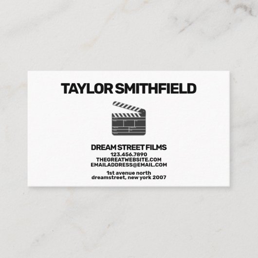  Filmdirektor Trendproduction Business Card Visitenkarte (Vorderseite)