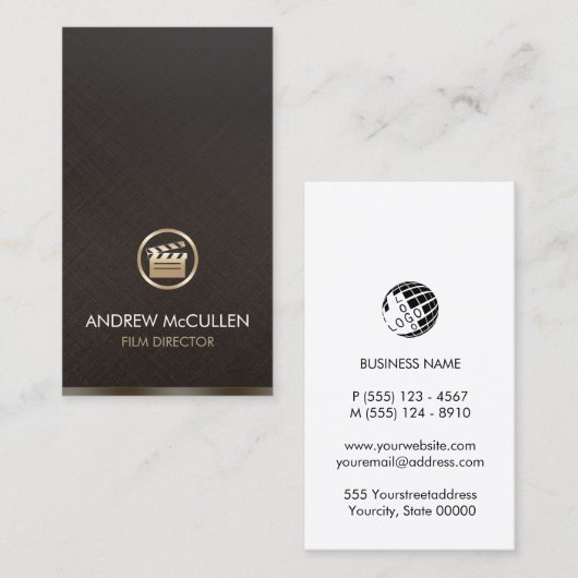 Filmdirektor Visitenkarte (Vorne/Hinten)