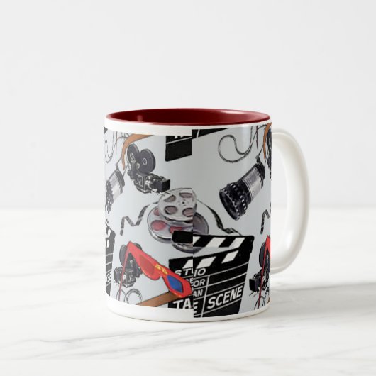 Filmdirektorn-Tasse Zweifarbige Tasse (VorderseiteRechts)