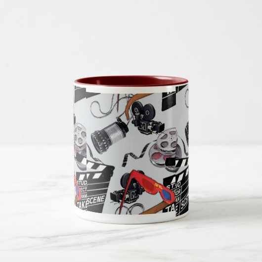 Filmdirektorn-Tasse Zweifarbige Tasse (Mittel)