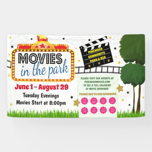 Filme im Park-Banner Banner (Horizontal)