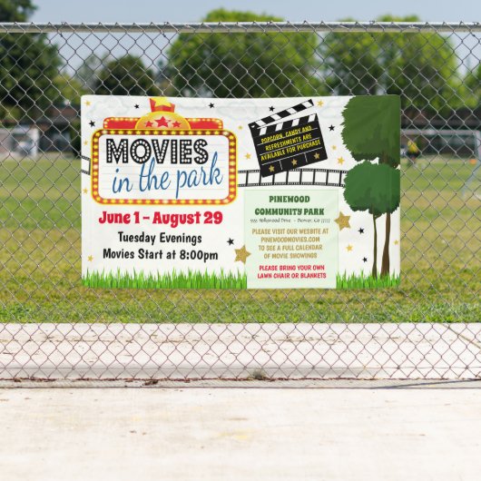 Filme im Park-Banner Banner (Insitu)