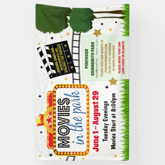 Filme im Park-Banner Banner (Vertikal)
