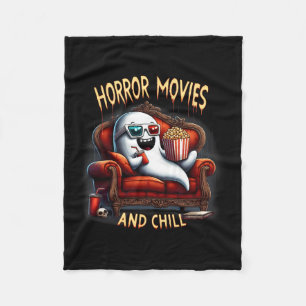 Filme und chillen gruseliger Halloween-Geisterfilm Fleecedecke