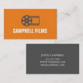 Filmemacher, Director Business Card Visitenkarte (Vorne/Hinten)
