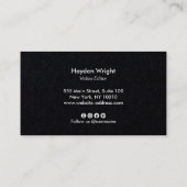 Filmemacher Filmemacher Visitenkarte (Rückseite)