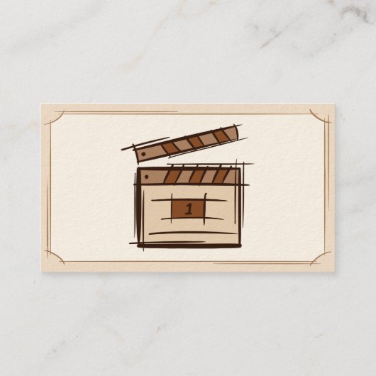 Filmemacher, Filmproduzent, Regisseur, Schauspiele Visitenkarte (Rückseite)