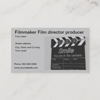 Filmemacher-Filmregisseurproduzent-Visitenkarte Visitenkarte