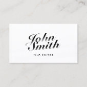 Filmemacherin Classy Calligraphic Visitenkarte (Vorderseite)