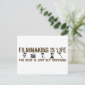 Filmen ist Leben Postkarte (Stehend Vorderseite)