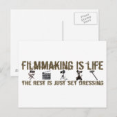 Filmen ist Leben Postkarte (Vorne/Hinten)